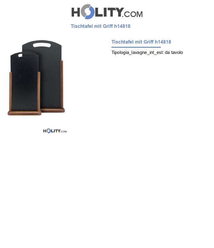 Tischtafel mit Griff h14818