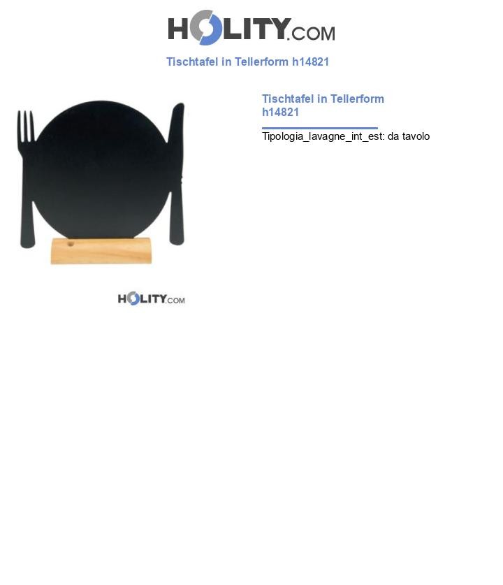 Tischtafel in Tellerform h14821