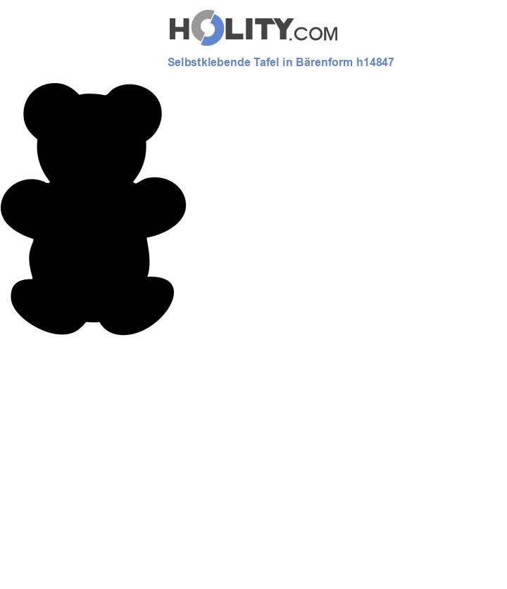 Selbstklebende Tafel in Bärenform h14847