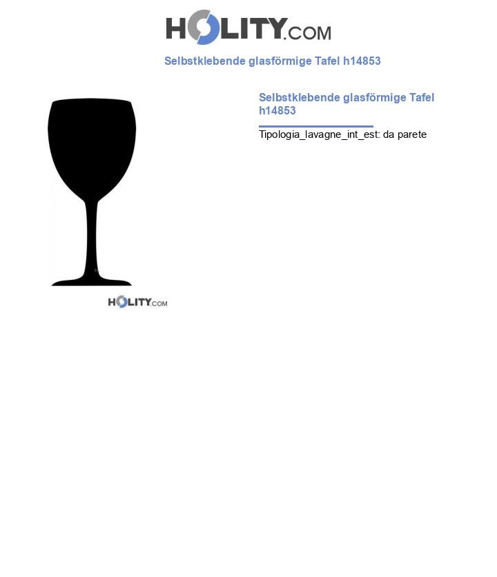 Selbstklebende glasförmige Tafel h14853