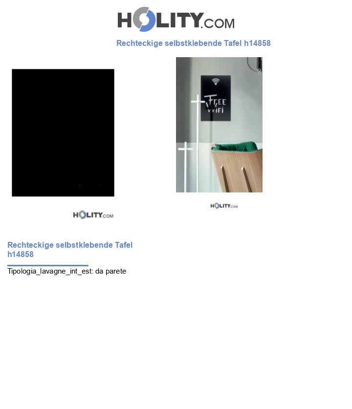 Rechteckige selbstklebende Tafel h14858