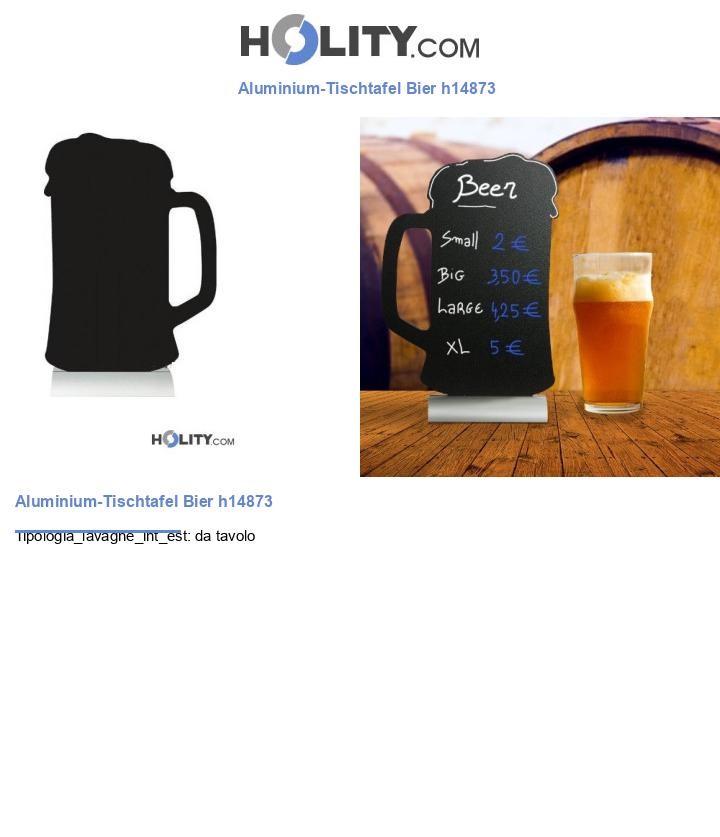 Aluminium-Tischtafel Bier h14873