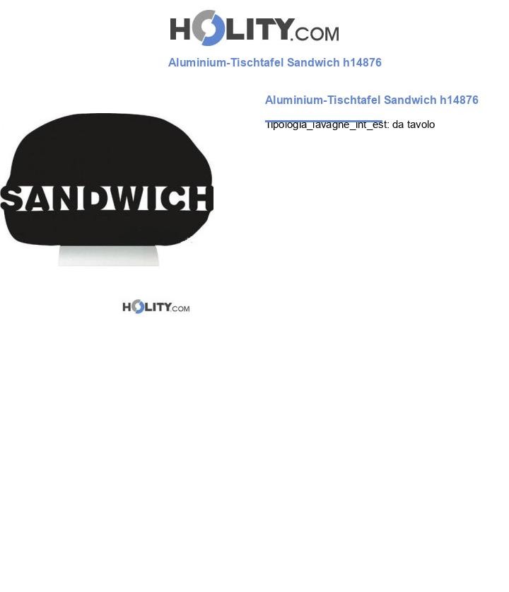 Aluminium-Tischtafel Sandwich h14876