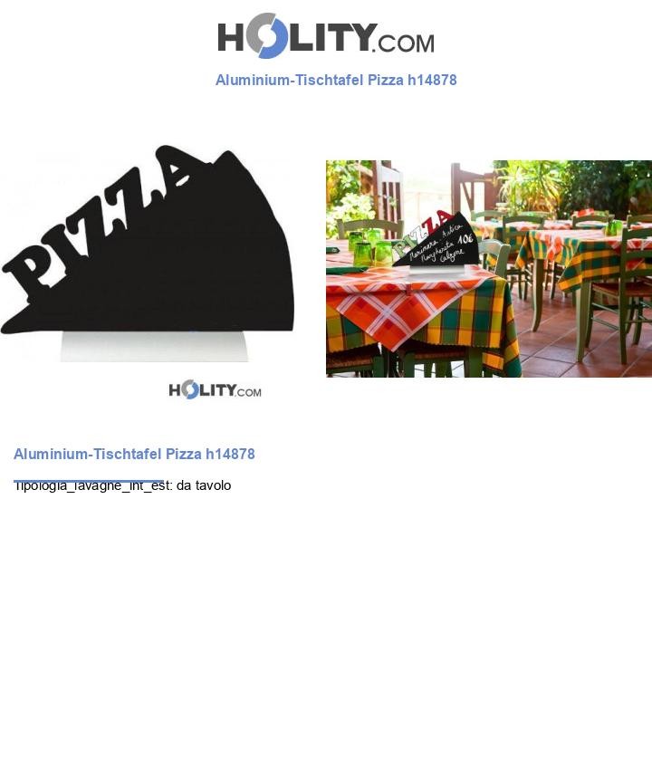 Aluminium-Tischtafel Pizza h14878