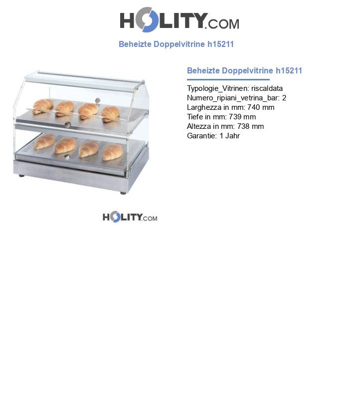 Beheizte Doppelvitrine h15211