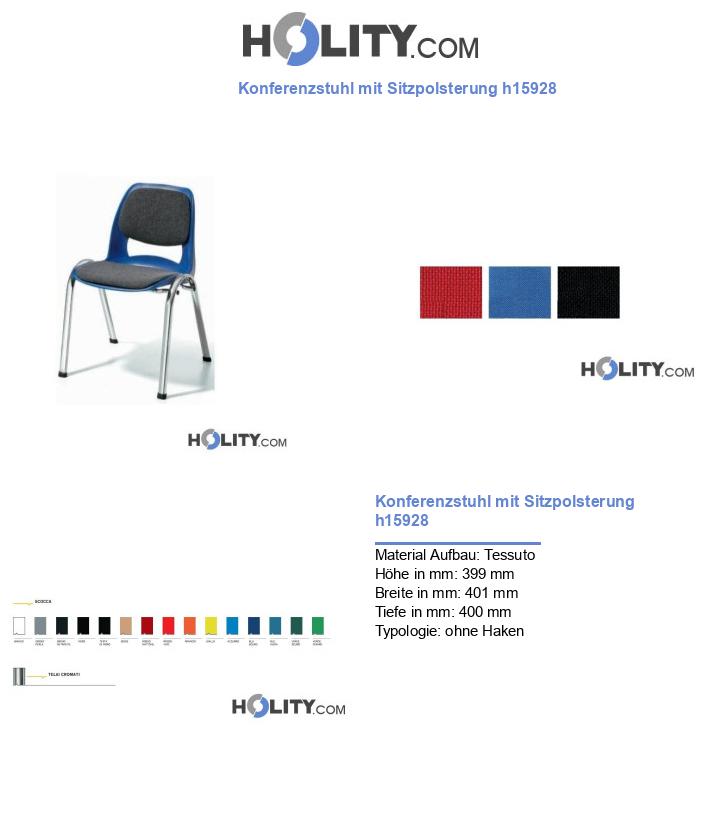 Konferenzstuhl mit Sitzpolsterung h15928