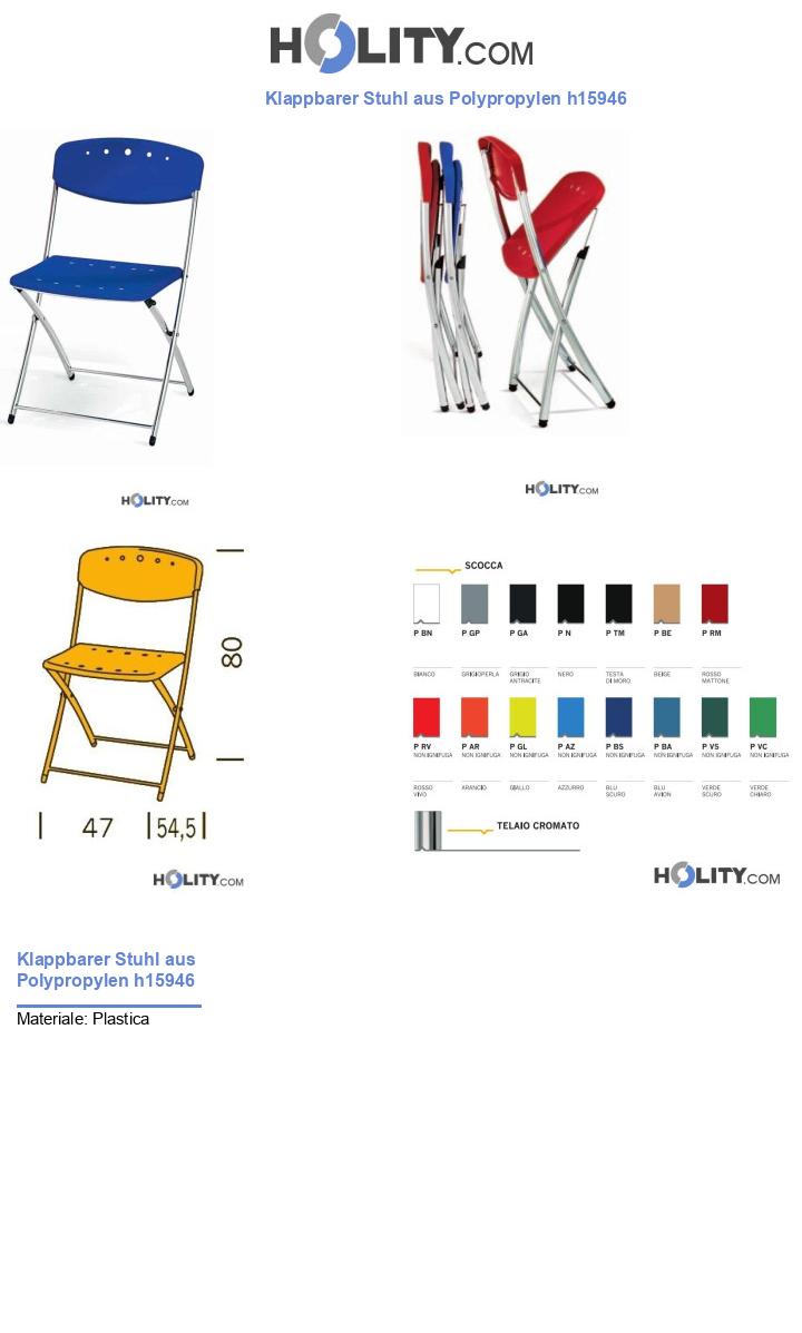 Klappbarer Stuhl aus Polypropylen h15946