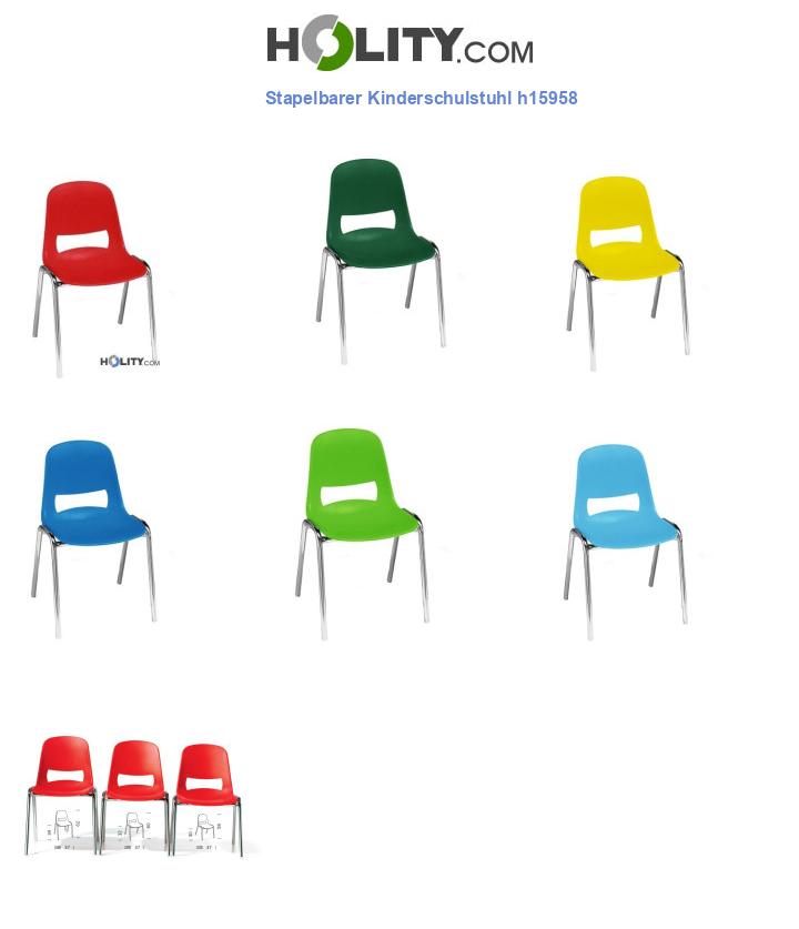 Stapelbarer Kinderschulstuhl h15958