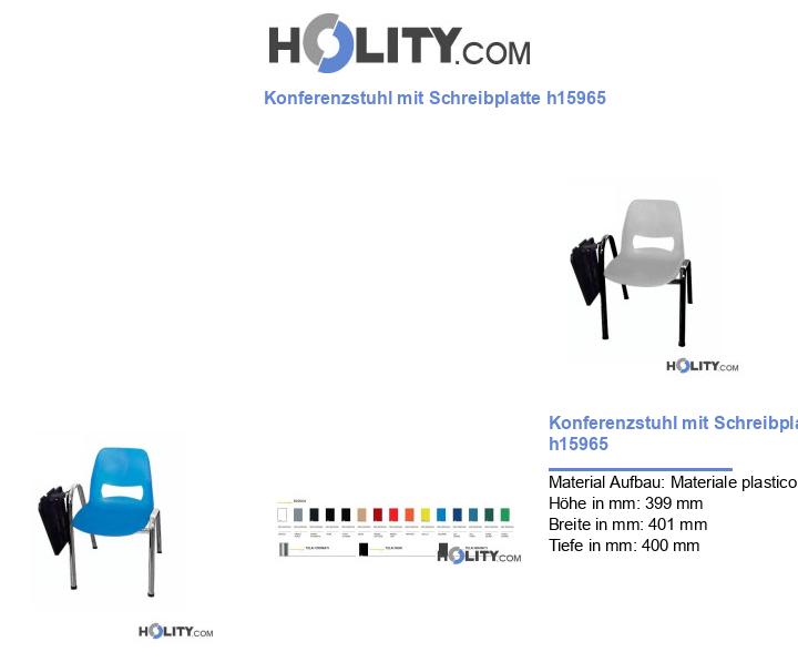 Konferenzstuhl mit Schreibplatte h15965