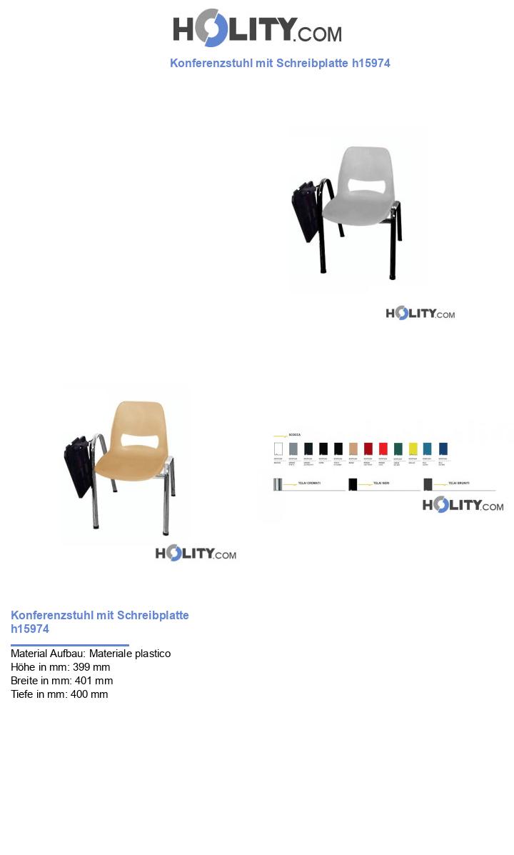 Konferenzstuhl mit Schreibplatte h15974