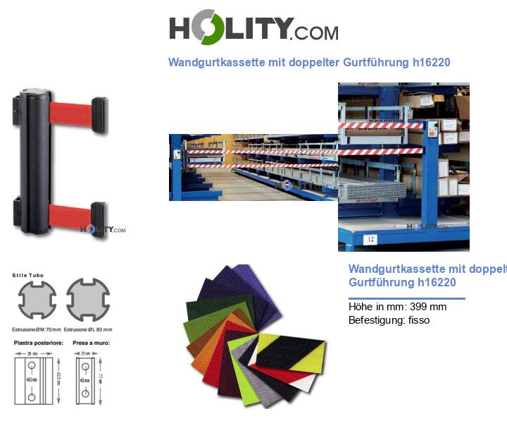Wandgurtkassette mit doppelter Gurtführung h16220