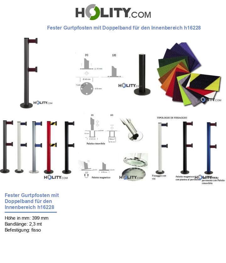 Fester Gurtpfosten mit Doppelband für den Innenbereich h16228