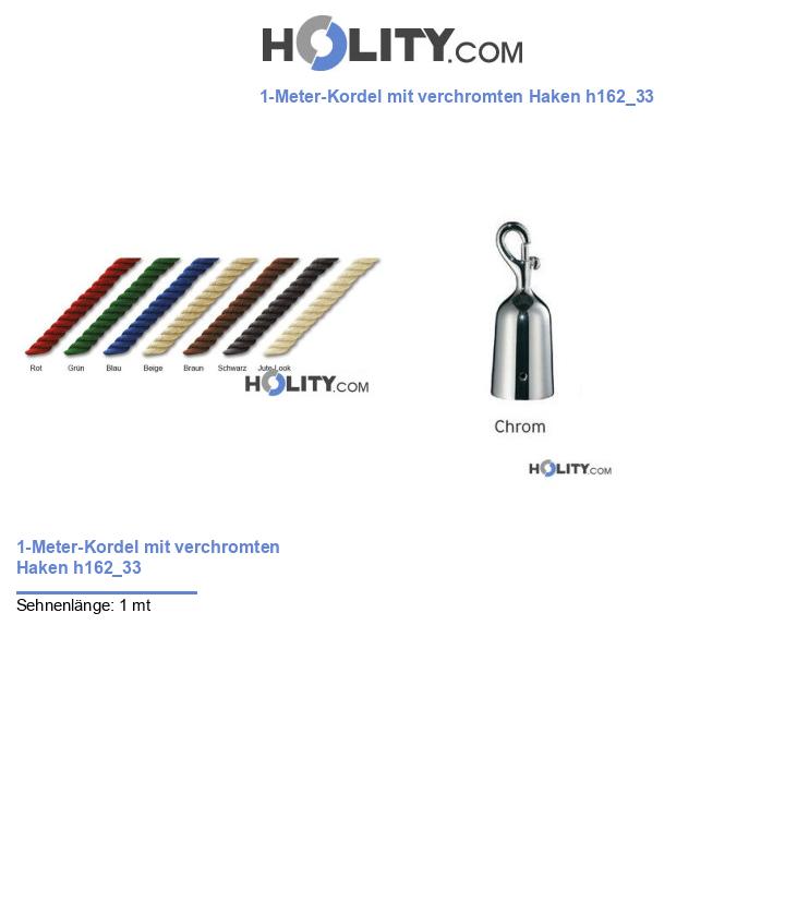 1-Meter-Kordel mit verchromten Haken h162_33