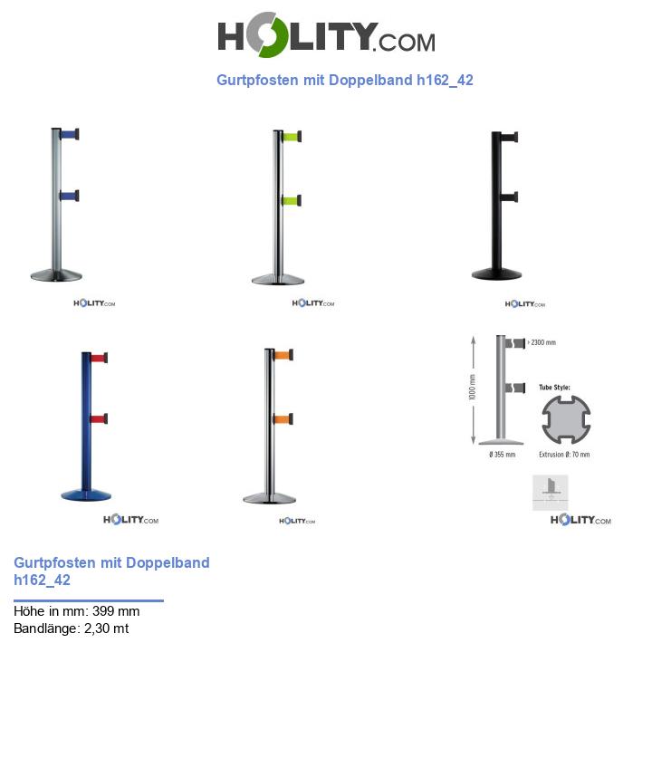 Gurtpfosten mit Doppelband h162_42