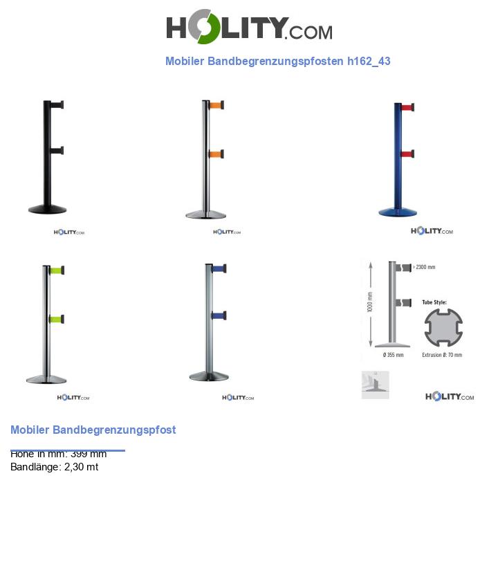 Mobiler Bandbegrenzungspfosten h162_43