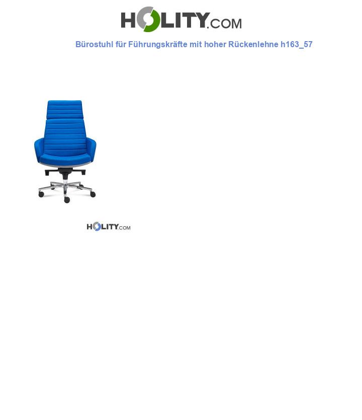 Bürostuhl für Führungskräfte mit hoher Rückenlehne h163_57