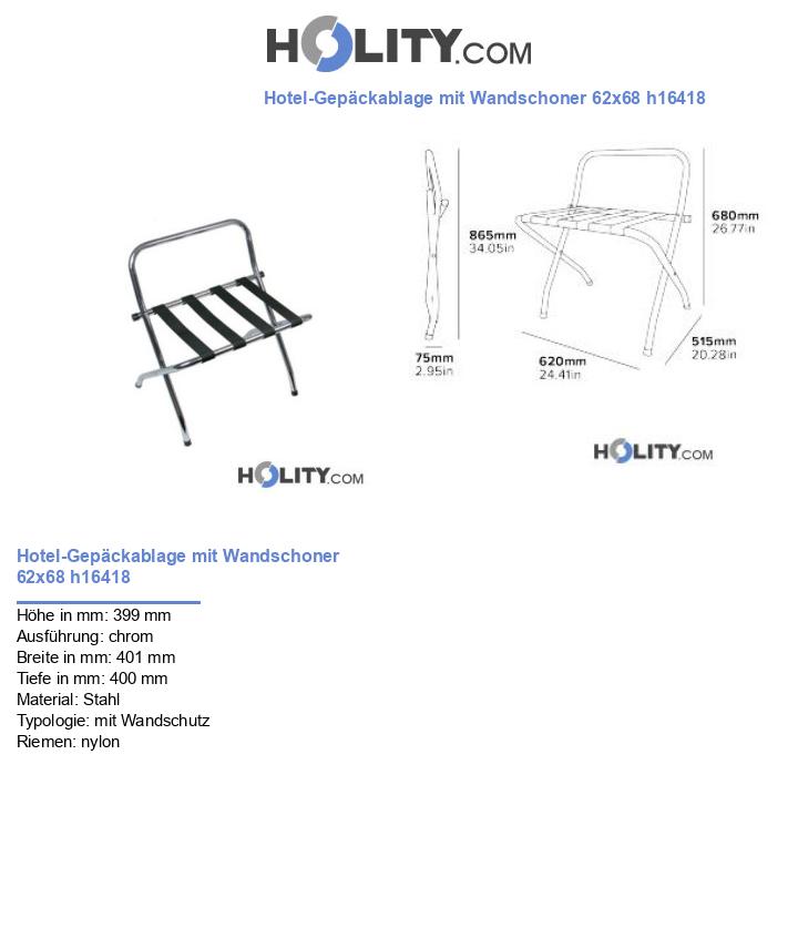 Suchen Sie Hotel-Gepäckablage mit Wandschoner 62x68 h16418?