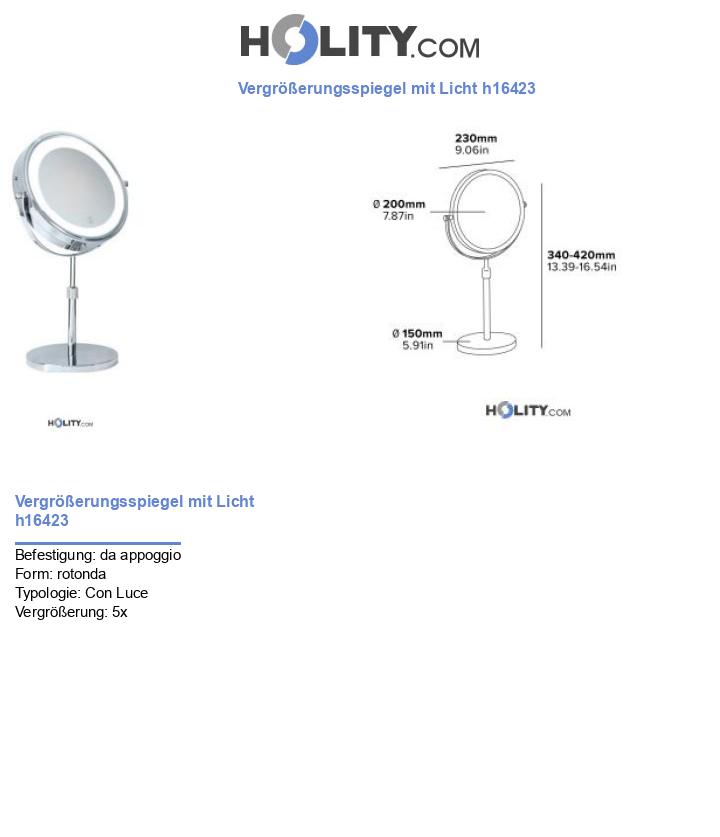 Vergrößerungsspiegel mit Licht h16423