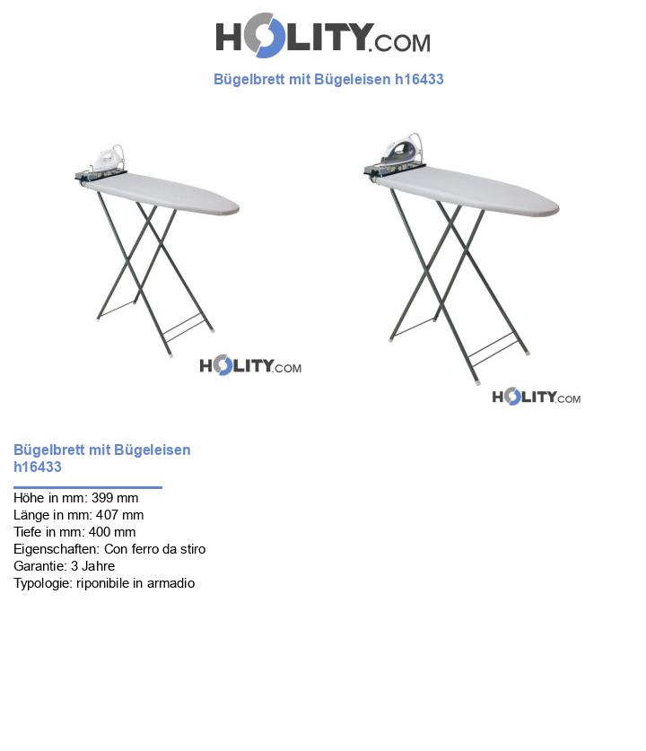 Bügelbrett mit Bügeleisen h16433