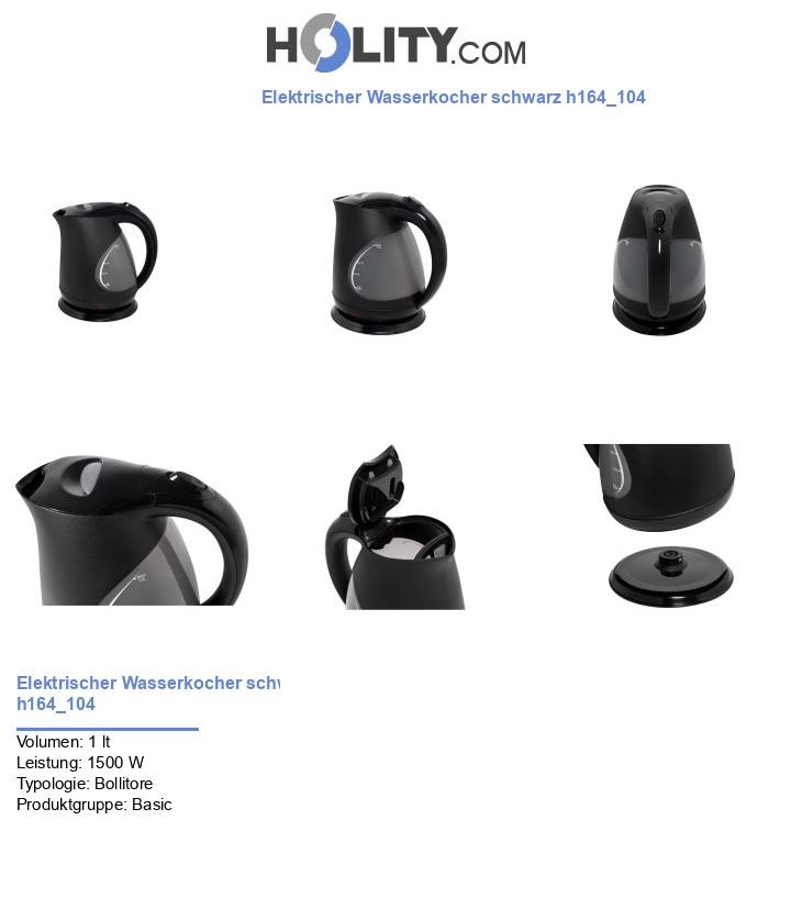 Elektrischer Wasserkocher schwarz h164_104