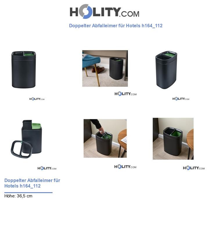 Doppelter Abfalleimer für Hotels h164_112