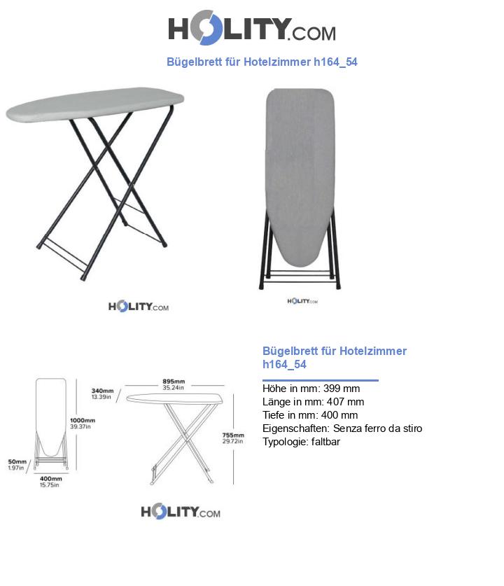 Bügelbrett für Hotelzimmer h164_54