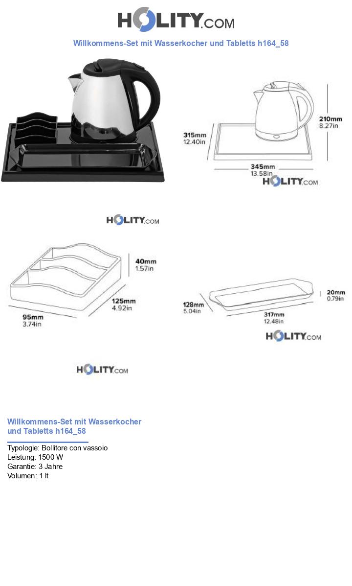 Willkommens-Set mit Wasserkocher und Tablett h164_58