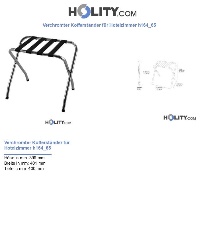 Verchromter Kofferständer für Hotelzimmer h164_65