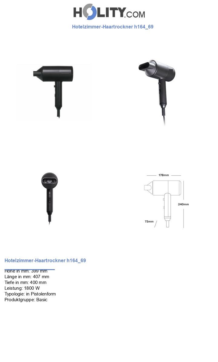 Hotelzimmer-Haartrockner h164_69