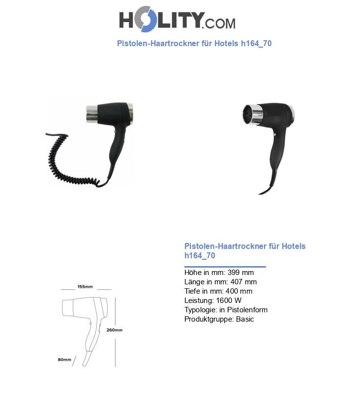 Pistolen-Haartrockner für Hotels h164_70