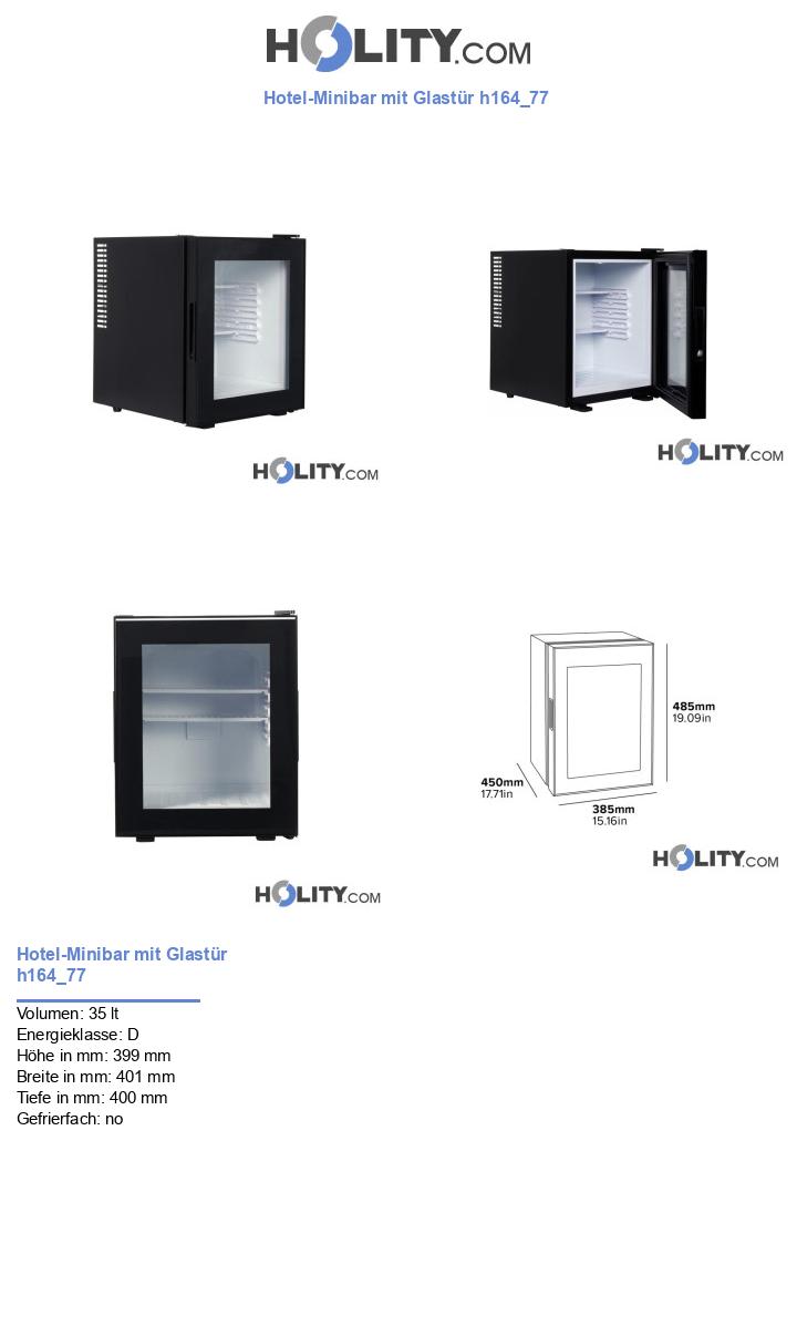 Hotel-Minibar mit Glastür h164_77