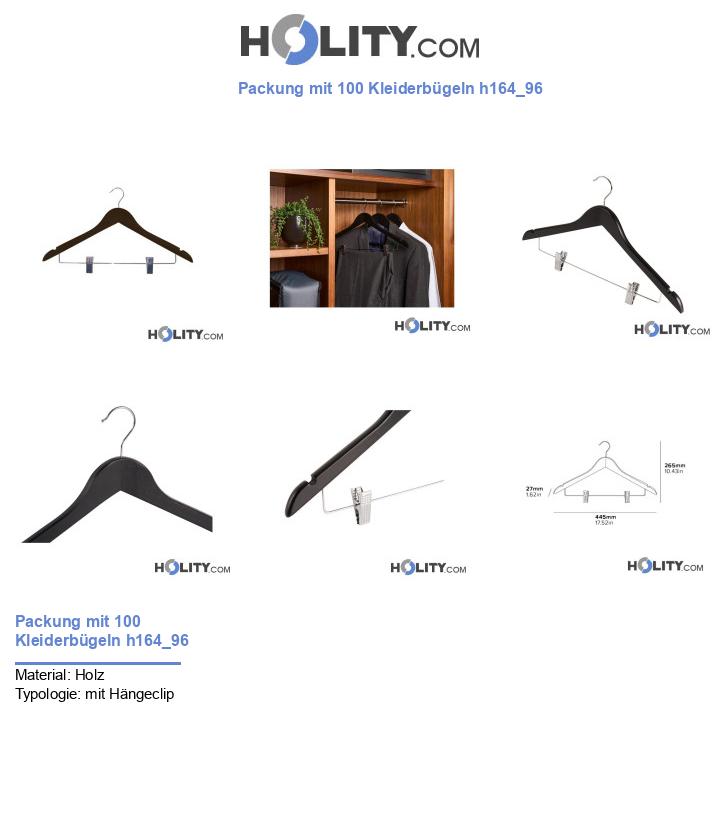 Packung mit 100 Kleiderbügeln h164_96