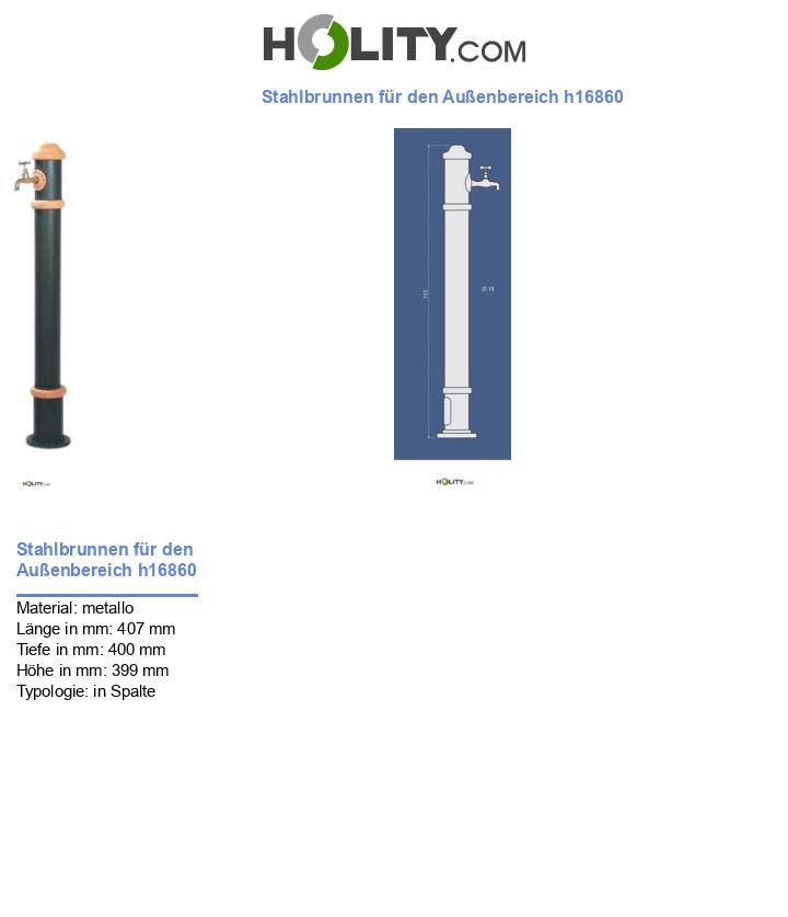 Stahlbrunnen für den Außenbereich h16860