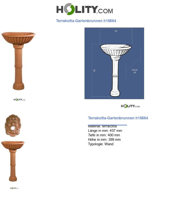 Terrakotta-Gartenbrunnen h16864