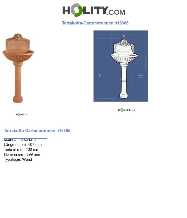Terrakotta-Gartenbrunnen h16865