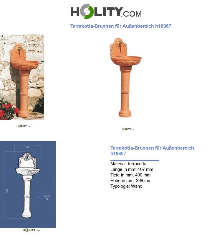 Terrakotta-Brunnen für Außenbereich h16867
