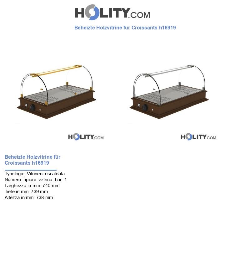 Beheizte Holzvitrine für Croissants h16919