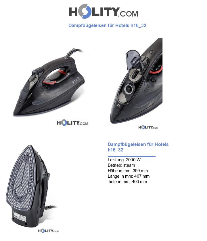 Dampfbügeleisen für Hotels h16_32