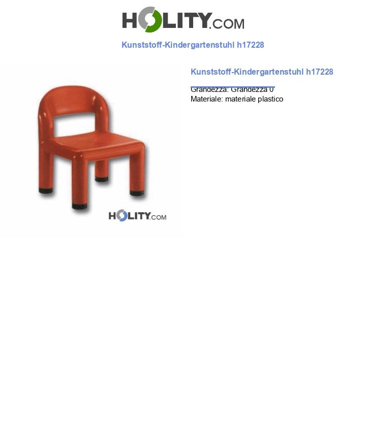 Kunststoff-Kindergartenstuhl h17228