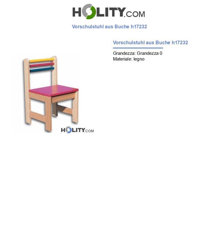 Vorschulstuhl aus Buche h17232