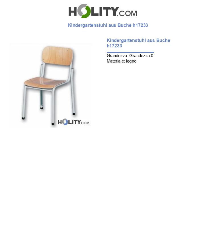 Kindergartenstuhl aus Buche h17233