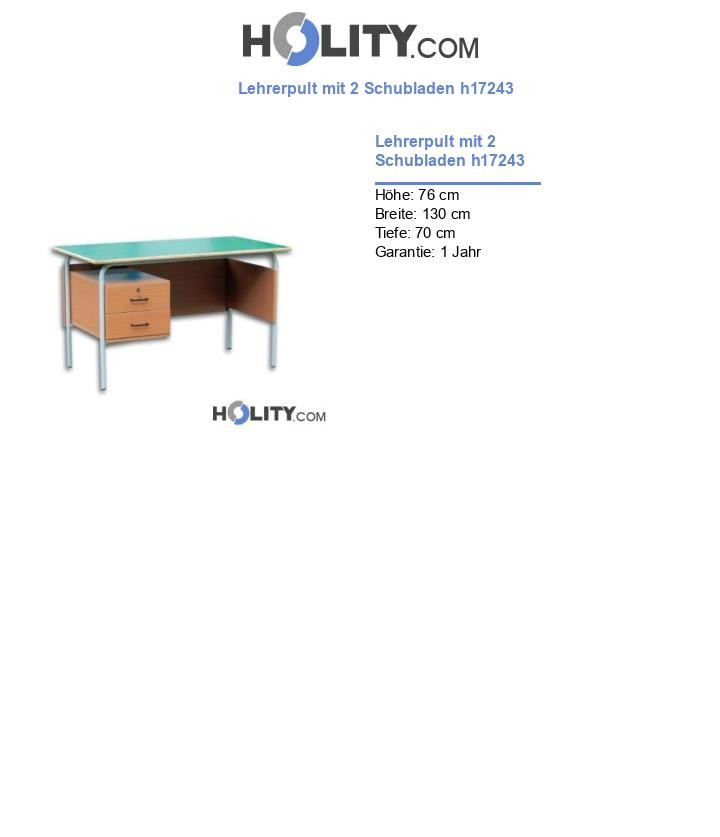 Lehrerpult mit 2 Schubladen h17243