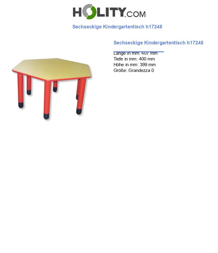 Sechseckige Kindergartentisch h17248