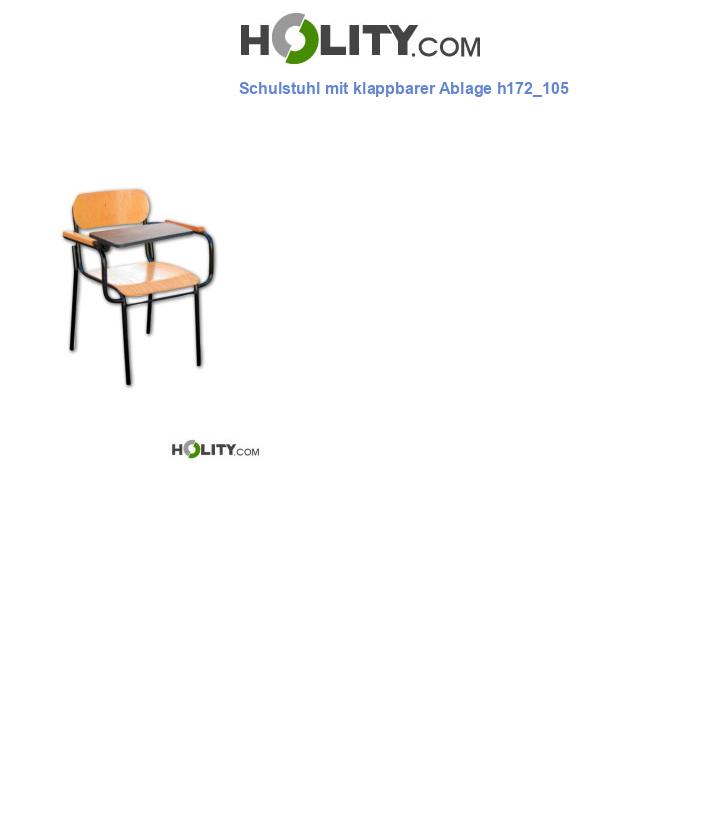 Schulstuhl mit klappbarer Ablage h172_105