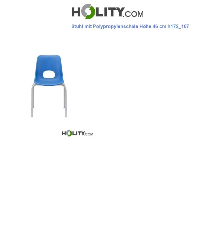 Stuhl mit Polypropylenschale Höhe 46 cm h172_107