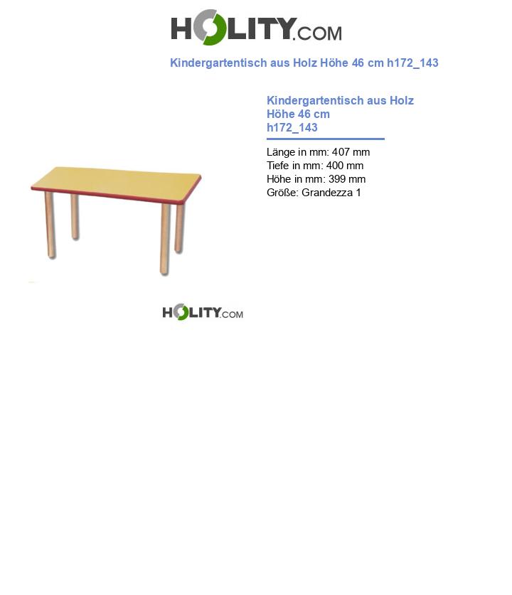 Kindergartentisch aus Holz Höhe 46 cm h172_143