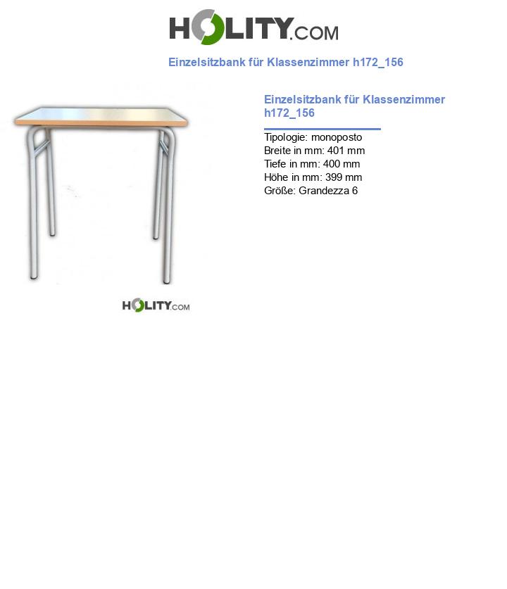 Einzelsitzbank für Klassenzimmer h172_156