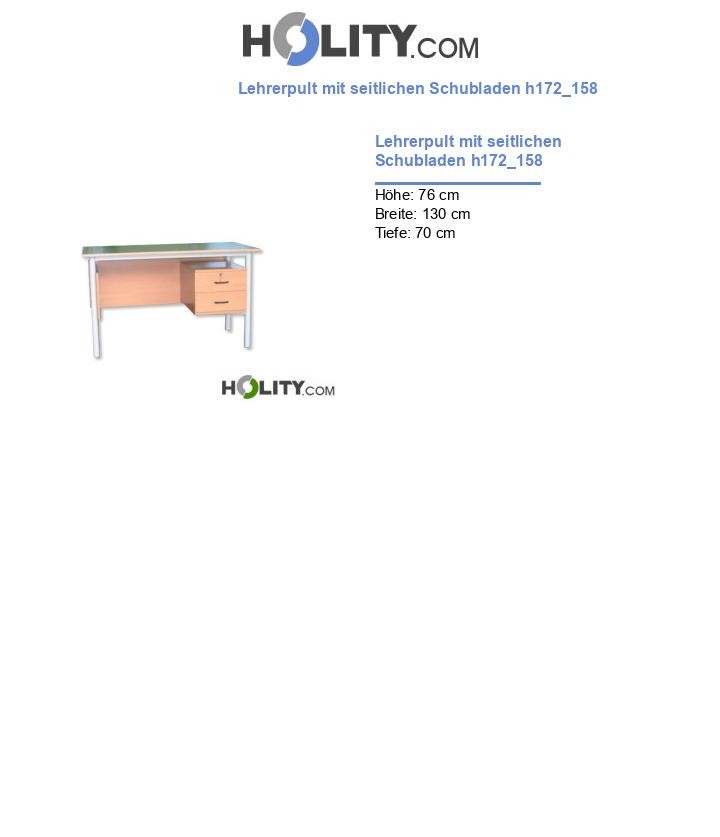 Lehrerpult mit seitlichen Schubladen h172_158