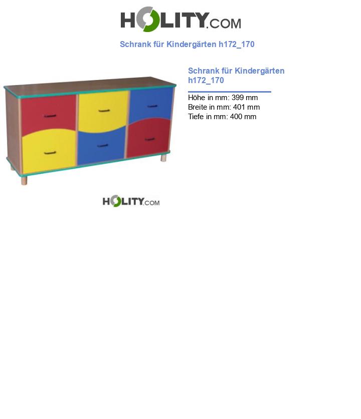 Schrank für Kindergärten h172_170