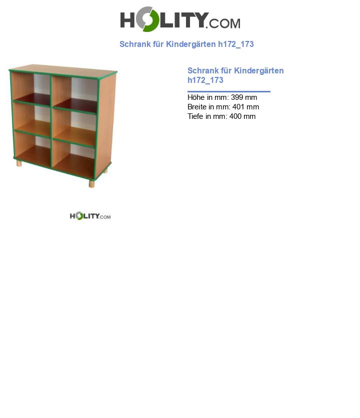 Schrank für Kindergärten h172_173